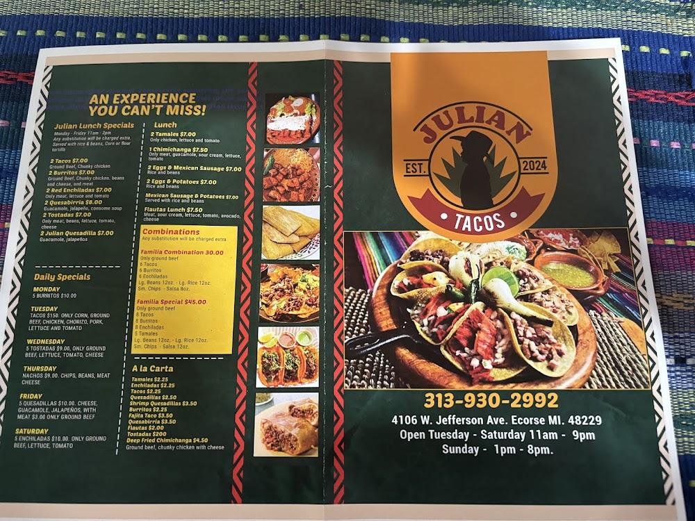 Julian's tacos Tacos Dinner